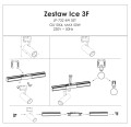 Reflektor do szynoprzewodu 3F ICE GU10  czarny LP-732/1R 4W BK