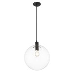 Lampa wisząca Puerto duża czarna 1 żar. E27 LP-004/1P L BK