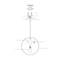 Lampa wisząca Puerto duża czarna 1 żar. E27 LP-004/1P L BK