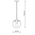 Lampa wisząca Puerto mała  czarna 1 żar. E27  LP-004/1P S BK