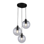 Lampa wisząca Puerto 3 czarna 3 żar. E27  LP-004/3P BK