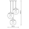 Lampa wisząca Puerto 3 czarna 3 żar. E27  LP-004/3P BK