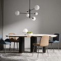 Lampa wisząca Dorado 6 czarna klosze kula  LP-002/6P BK