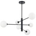 Lampa wisząca Dorado 6 czarna klosze kula  LP-002/6P BK
