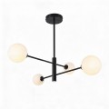 Lampa wisząca Dorado 4 czarna klosze kula LP-002/4P  BK