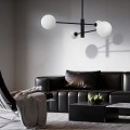 Lampa wisząca Dorado 4 czarna klosze kula LP-002/4P  BK