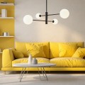 Lampa wisząca Dorado 4 czarna klosze kula LP-002/4P  BK