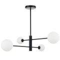 Lampa wisząca Dorado 4 czarna klosze kula LP-002/4P  BK