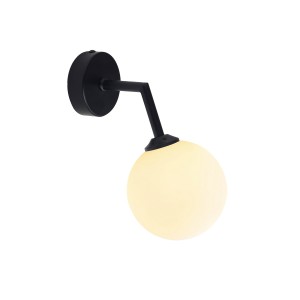 Kinkiet ścienny czarny z kloszem kula  Dorado LP-002/1W BK