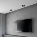 Oczko podtynkowe okrągłe ruchome czarne  Lagos LP-440/1RS BK movable