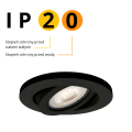 Oczko podtynkowe okrągłe ruchome czarne  Lagos LP-440/1RS BK movable