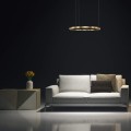 Lampa wisząca mała złota koło Midway LP-033/1P S GD