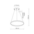 Lampa wisząca mała złota koło Midway LP-033/1P S GD Triangle