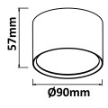 Lampa łazienkowa  Kendal oprawa natynkowa czarna LP-6331/1C IP54 BK 
