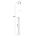 Lampa wisząca metalowa Lungo 1 czarna LP-894/1P BK