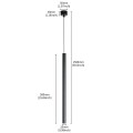 Lampa wisząca metalowa Lungo 1 czarna LP-894/1P BK