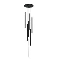 Lampa wisząca metalowa Lungo 7 czarna  LP-894/7P BK