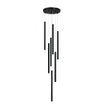 Lampa wisząca metalowa Lungo 7 czarna  LP-894/7P BK