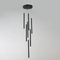 Lampa wisząca metalowa Lungo 7 czarna  LP-894/7P BK