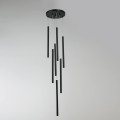 Lampa wisząca metalowa Lungo 7 czarna  LP-894/7P BK