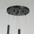 Lampa wisząca metalowa Lungo 7 czarna  LP-894/7P BK