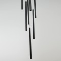 Lampa wisząca metalowa Lungo 7 czarna  LP-894/7P BK