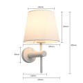 Kinkiet biały z białym abażurem   Tivoli LP-1133/1W WH