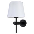 Kinkiet czarny z białym abażurem Tivoli  LP-1133/1W BK