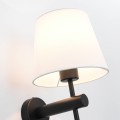 Kinkiet czarny z białym abażurem Tivoli  LP-1133/1W BK