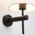 Kinkiet czarny z białym abażurem Tivoli  LP-1133/1W BK