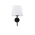 Kinkiet czarny z białym abażurem Tivoli  LP-1133/1W BK