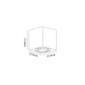 Lampa  natynkowa kostka  biała Lyon 1 LP-5881/1SM WH
