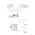 Lampa natynkowa kostka czarna Lyon 1   LP-5881/1SM BK