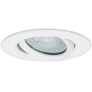 Oczko podtynkowe łazienkowe  Lagos okrągłe ruchome białe  IP65 LP-4425/1RM WH