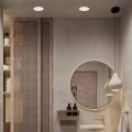 Oczko podtynkowe łazienkowe  Lagos okrągłe ruchome białe  IP65 LP-4425/1RM WH