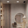 Oczko podtynkowe łazienkowe  Lagos okrągłe ruchome białe  IP65 LP-4425/1RM WH
