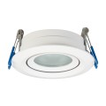 Oczko podtynkowe łazienkowe  Lagos okrągłe ruchome białe  IP65 LP-4425/1RM WH