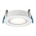 Oczko podtynkowe łazienkowe  Lagos okrągłe ruchome białe  IP65 LP-4425/1RM WH