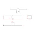 Lampa nad lustro IP44 Modern Slim kinkiet M czarny LP-777/1W M BK
