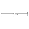 Lampa nad lustro IP44 Modern Slim kinkiet L czarny  LP-777/1W L BK