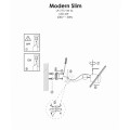 Lampa nad lustro IP44 Modern Slim kinkiet L chrom LP-777/1W L CH