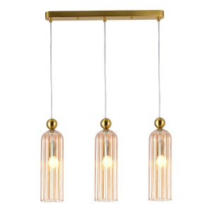 Lampa listwa 3XE14 Piega 3 wisząca amber LP-939/3L amber