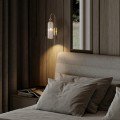 Lampa ścienna złota Piega kinkiet amber LP-939/1W amber