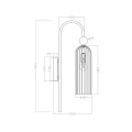 Lampa ścienna do salonu Piega kinkiet smoked LP-939/1W smoked
