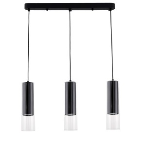 Lampa Manacor 3 linia wisząca czarna LP-232/3L BK
