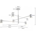 Lampa wisząca Snow 6 biała LP-731/6P WH