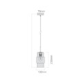 Lampa wisząca na 1 żarówkę dymiony klosz Miele LP-866/1P SM/GD
