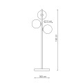 Lampa podłogowa złota  białe kule Dorado LP-002/3F