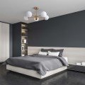 Krótka lampa wisząca złota białe kule Roma 5 LP-1345/5P GD