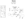 Krótka lampa wisząca złota białe kule Roma 5 LP-1345/5P GD